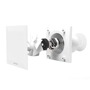MUTE100HTN Badkamerventilator met vochtsensor en timer Mute 100 HTN